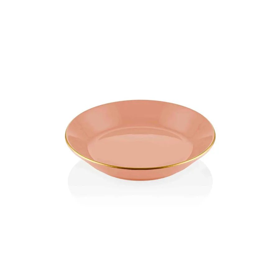 The Mia Basic Yemek Tabağı 6 Lı Set Somon Pembe - 20cm