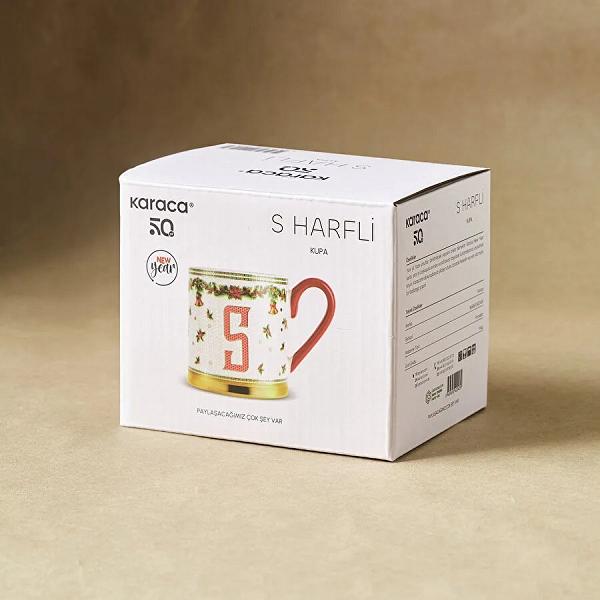 Karaca New Year Yılbaşı Petek S Harfli Kupa 330 ml