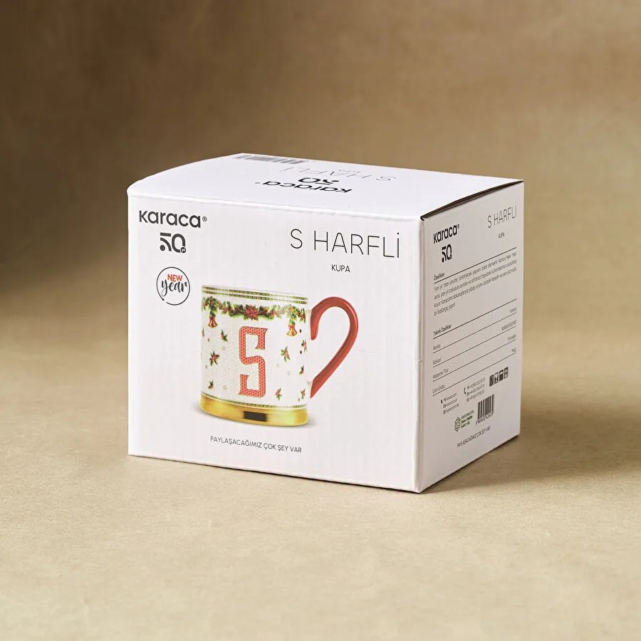 Karaca New Year Yılbaşı Petek S Harfli Kupa 330 ml