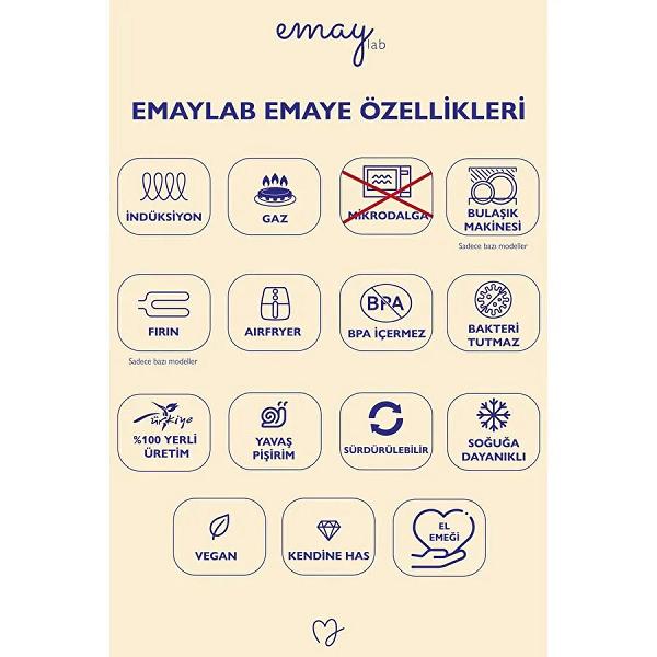 Emaylab Mood Emaye Çukur Makarna Ve Salata Tabağı