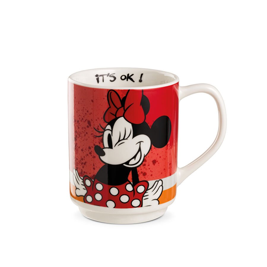 Egan Italy Mickey Mouse Minnie Kupa Kırmızı