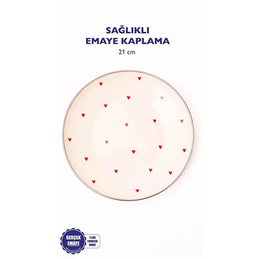 Emaylab Cupid Emaye Pasta/sunum Tabağı 21 Cm