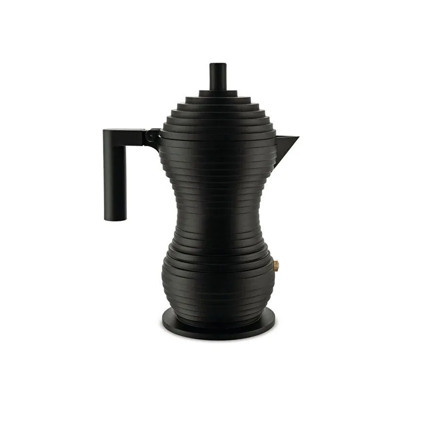 Alessi Pulcina Espresso Makinesi Mokapot 70 ml Siyah