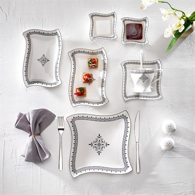 Schafer Twist Kahvaltı Takımı 32 Parça-Siyah