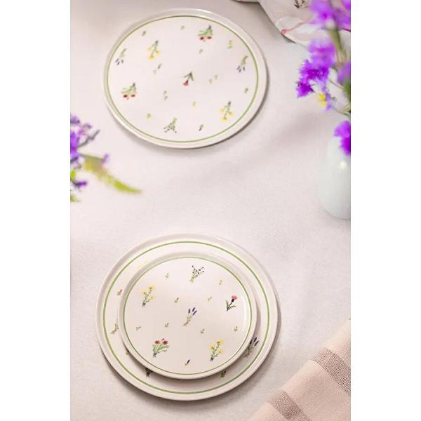 Rakle Botanical Seramik 4'lü Pasta Tabağı Seti 20 Cm