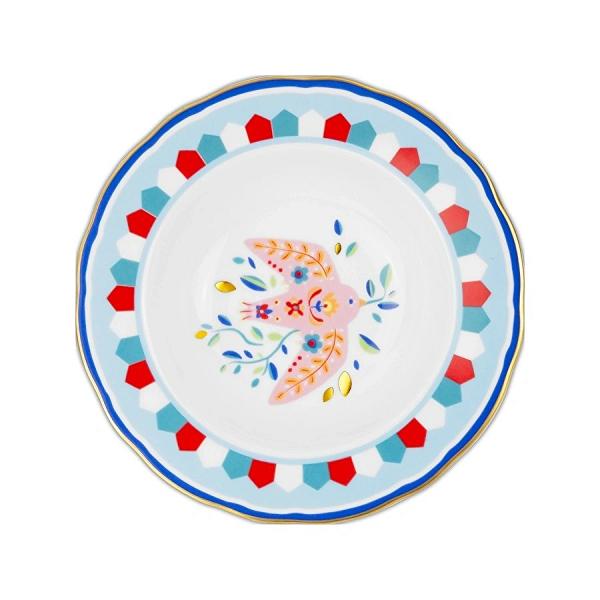 Baci Milano Mamma Mia Kuş Desenli Tabak 22 cm