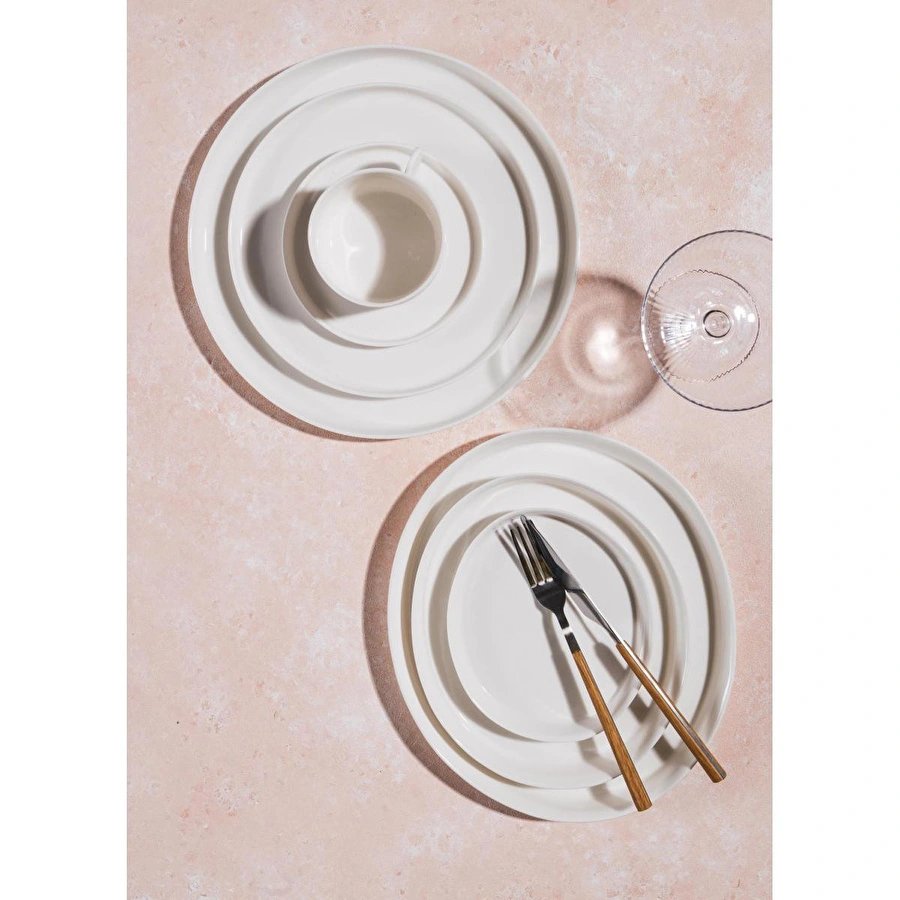 The Mia Cotta Limoges Pasta Tabağı Beyaz 22 Cm